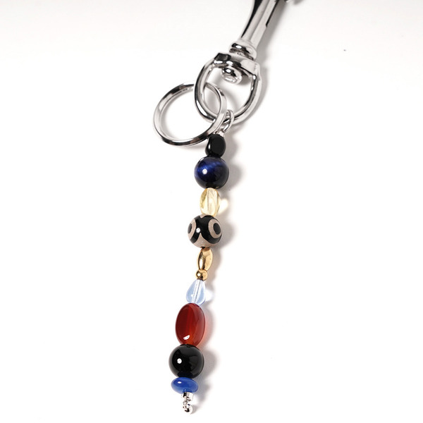 7 Ball Engraved Natural Stone Key Ring 詳細画像 Multi 1