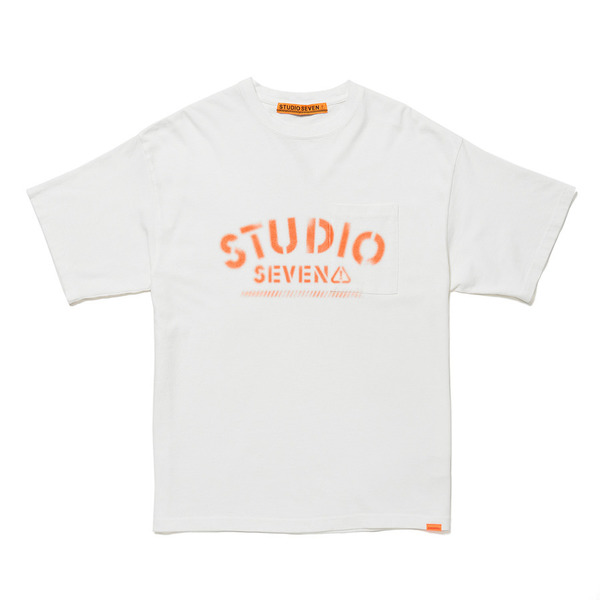 Stencil Caution Pocket SS Tee | STUDIO SEVEN (スタジオ セブン)