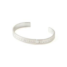 Silver Caution Bangle