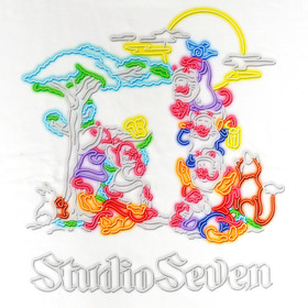 Seven Animals Neon Printed SS Tee 詳細画像