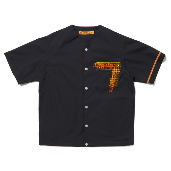 No Collar SS Shirt 詳細画像 Black 1