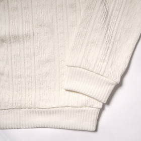 STUDIO SEVEN EMB Cable Knit Crew Sweat 詳細画像