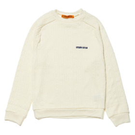 STUDIO SEVEN EMB Cable Knit Crew Sweat