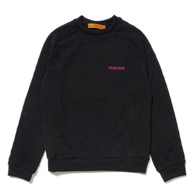 STUDIO SEVEN EMB Cable Knit Crew Sweat