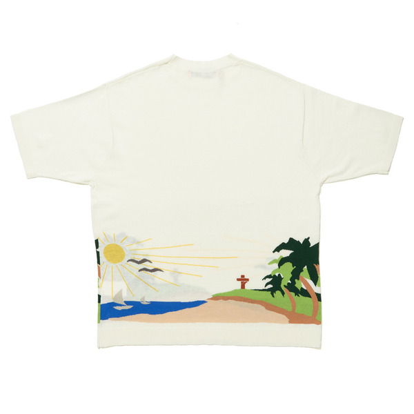 Morning Graphics Intarsia Knit SS Tee 詳細画像 White 7