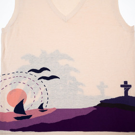 Sunset Graphics Intarsia Knit Vest 詳細画像