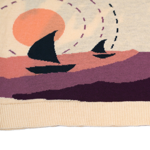 Sunset Graphics Intarsia Knit Vest 詳細画像 C.Grey 5