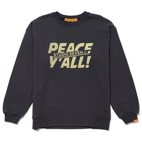 PEACE Y'ALL Printed Crew Sweat 詳細画像 C.Grey 1