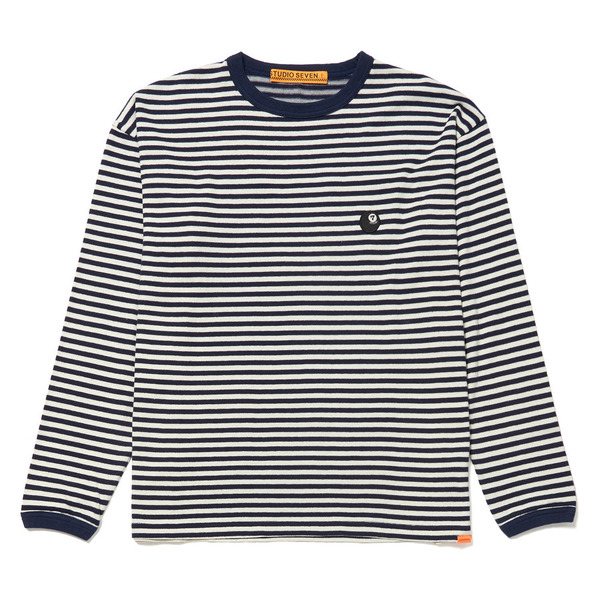 Border Yoke Panel LS Tee 詳細画像 Navy 1