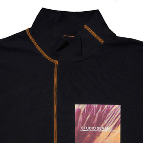 Contrast Stitch Cotton Spandex Jersey LS Tee 詳細画像
