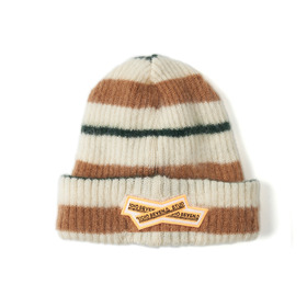 Mohair Border Knit Cap
