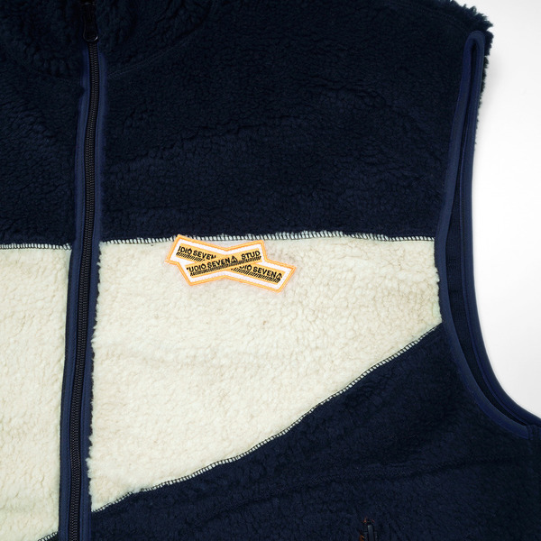 Boa Panel Design Zip Vest 詳細画像 Navy 2
