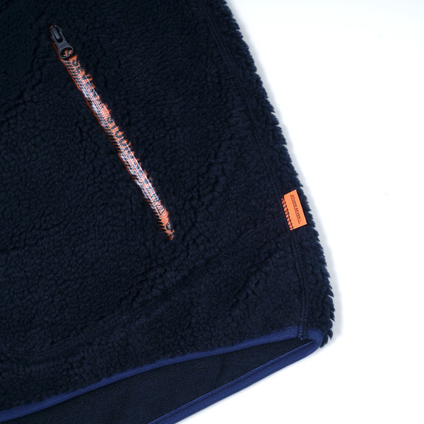 Boa Panel Design Zip Vest 詳細画像 Navy 4
