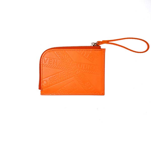 Caution Leather Wallet 詳細画像 Orange 2