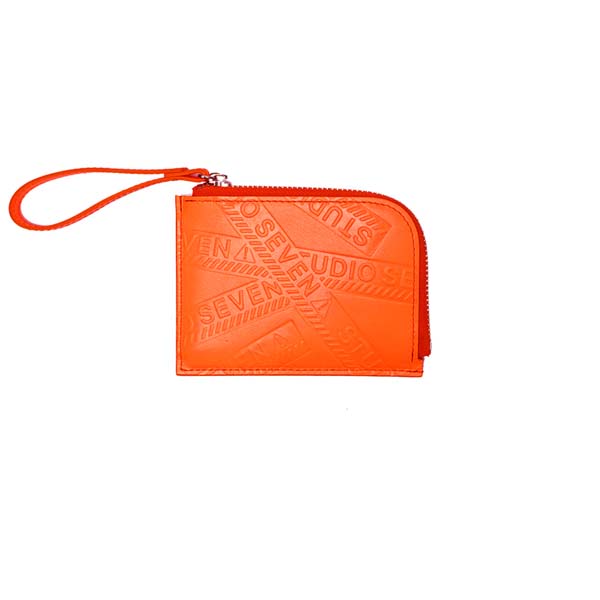 Caution Leather Wallet 詳細画像 Orange 1