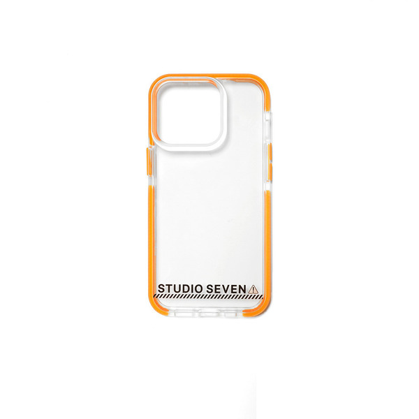 Caution Logo Clear Case iPhone 14pro 詳細画像 Clear Orange 1
