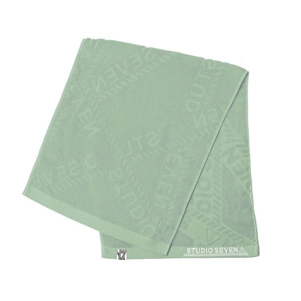 Caution Logo Face Towel 詳細画像 Bluish Green 1