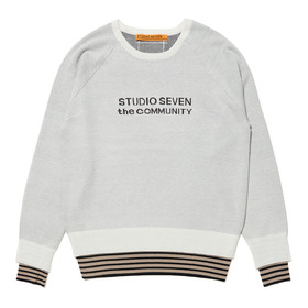 新品未使用STUDIO SEVEN Graffiti Waffle LS Tee