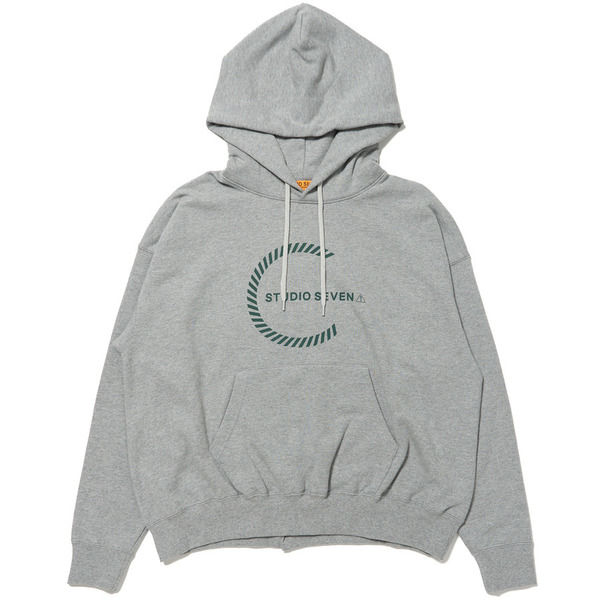 Circle Caution Cutoff Hoodie 詳細画像 H.Grey 1