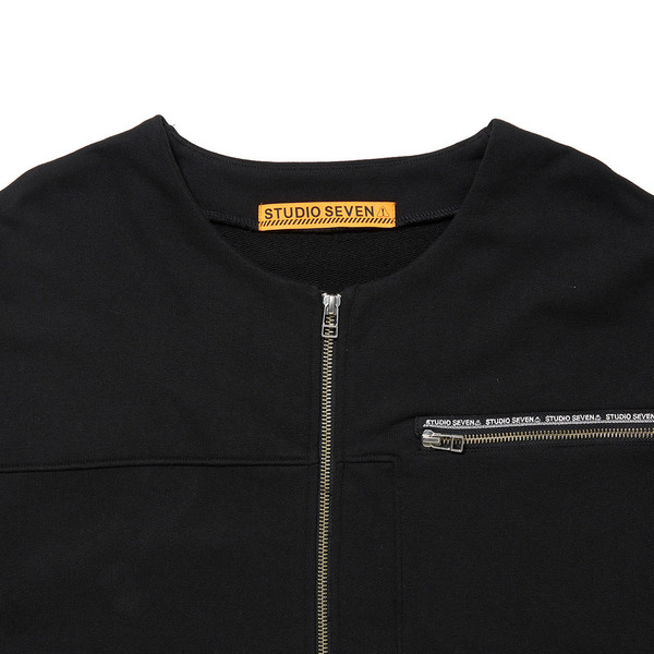 Zip-up Big Crew Sweat 詳細画像 Black 2