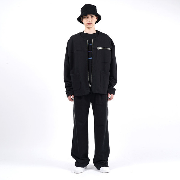 Zip-up Big Crew Sweat 詳細画像 Black 7