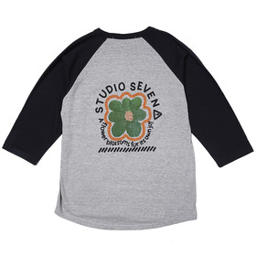 Flower Object Photo Raglan Sleeve Tee