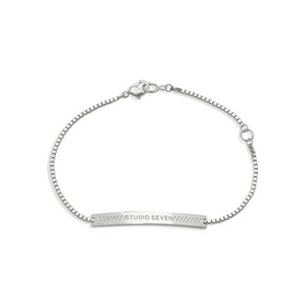 Metal Plate Logo Bracelet SLV