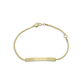 Metal Plate Logo Bracelet GLD