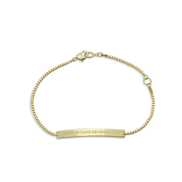 Metal Plate Logo Bracelet GLD | STUDIO SEVEN (スタジオ セブン)