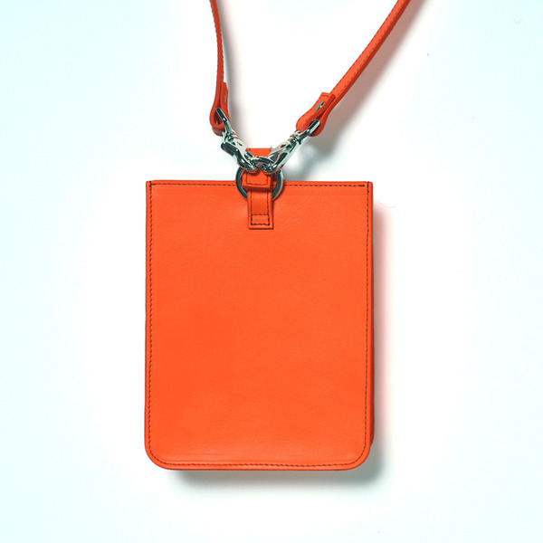 Leather Caution Mini Shoulder Bag 詳細画像 Orange 4