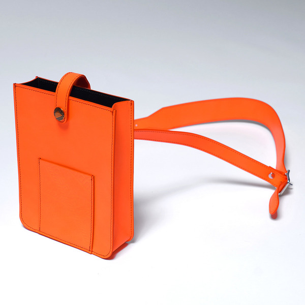 Leather Caution Mini Shoulder Bag 詳細画像 Orange 7