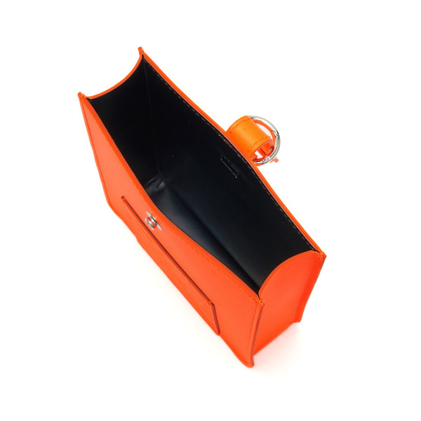 Leather Caution Mini Shoulder Bag 詳細画像 Orange 8