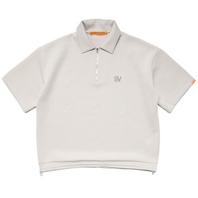 Cardboard Knit Zip Polo SS Shirt