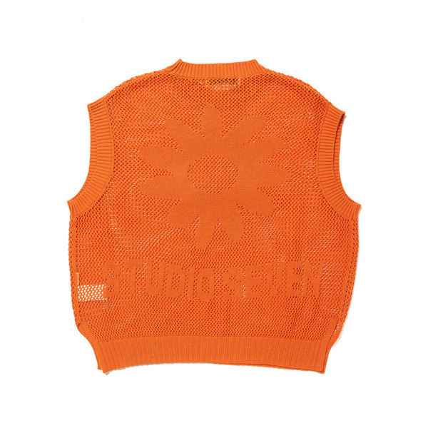 Mesh Knit Vest 詳細画像 Orange 12