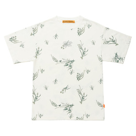 Botanical Print SS White Tee