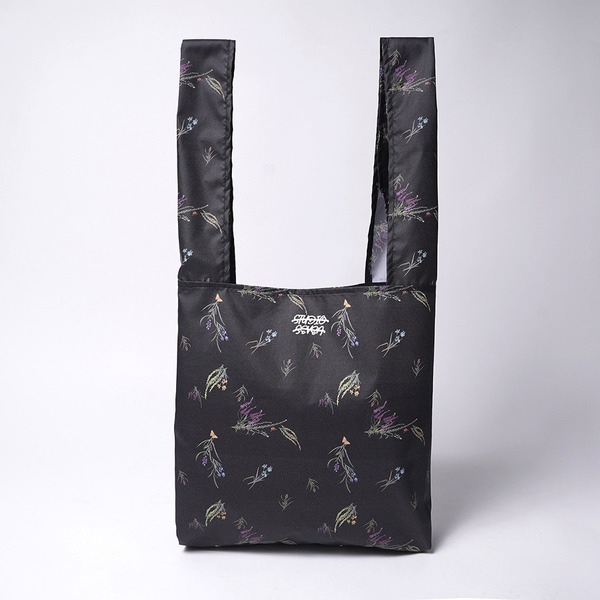 Botanical Print Folding Tote Bag 詳細画像 Black 7