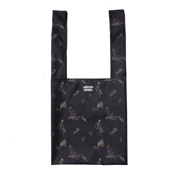 Botanical Print Folding Tote Bag 詳細画像 Black 1