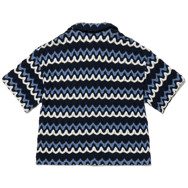 Lace Knit Shirt 詳細画像 Navy 2