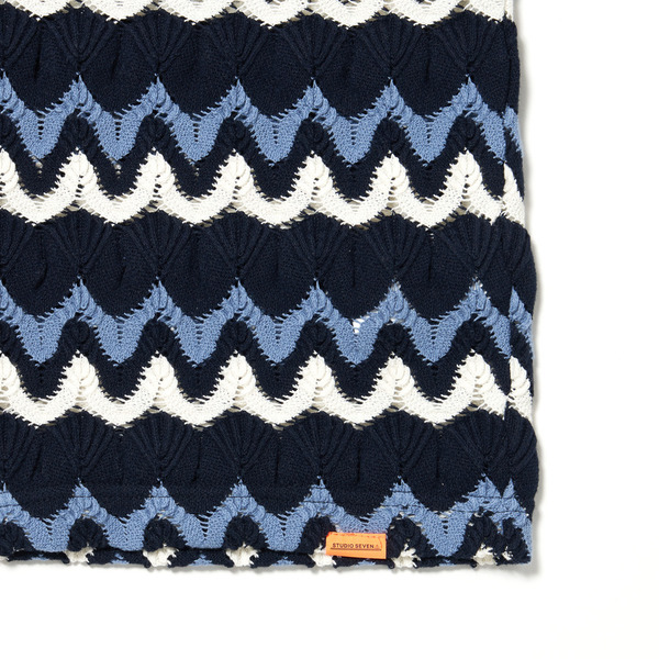Lace Knit Shirt 詳細画像 Navy 6