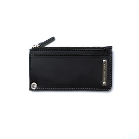 Logo Plate Leather Card-case Coin Wallet