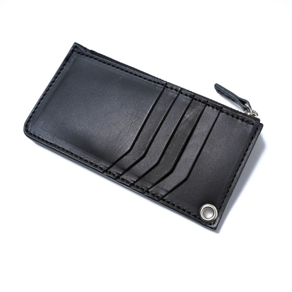 Logo Plate Leather Card-case Coin Wallet 詳細画像 Black 4