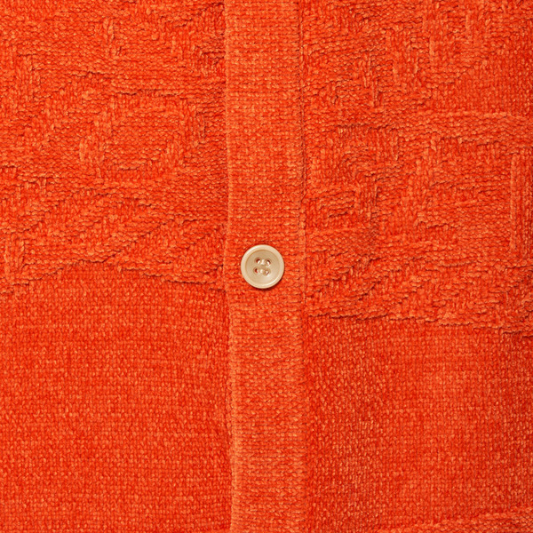 Chenille Knit Caution Logo Cardigan 詳細画像 Orange 3