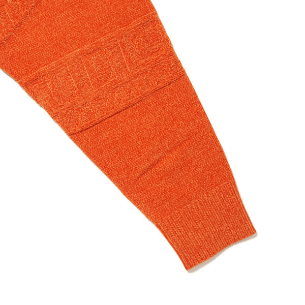 Chenille Caution Logo Mock Neck Knit 詳細画像 Orange 3