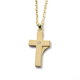 K10 7cross Zirconia Point Necklace 詳細画像