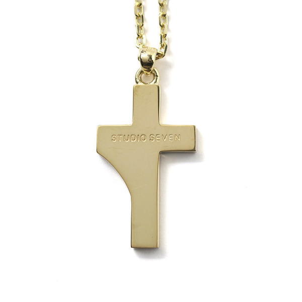 K10 7cross Zirconia Point Necklace 詳細画像 Gold 2