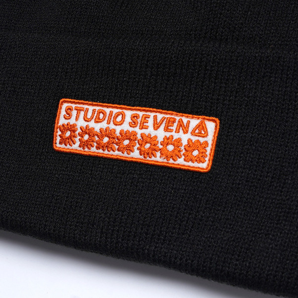Flower Knit Cap 詳細画像 Black 3