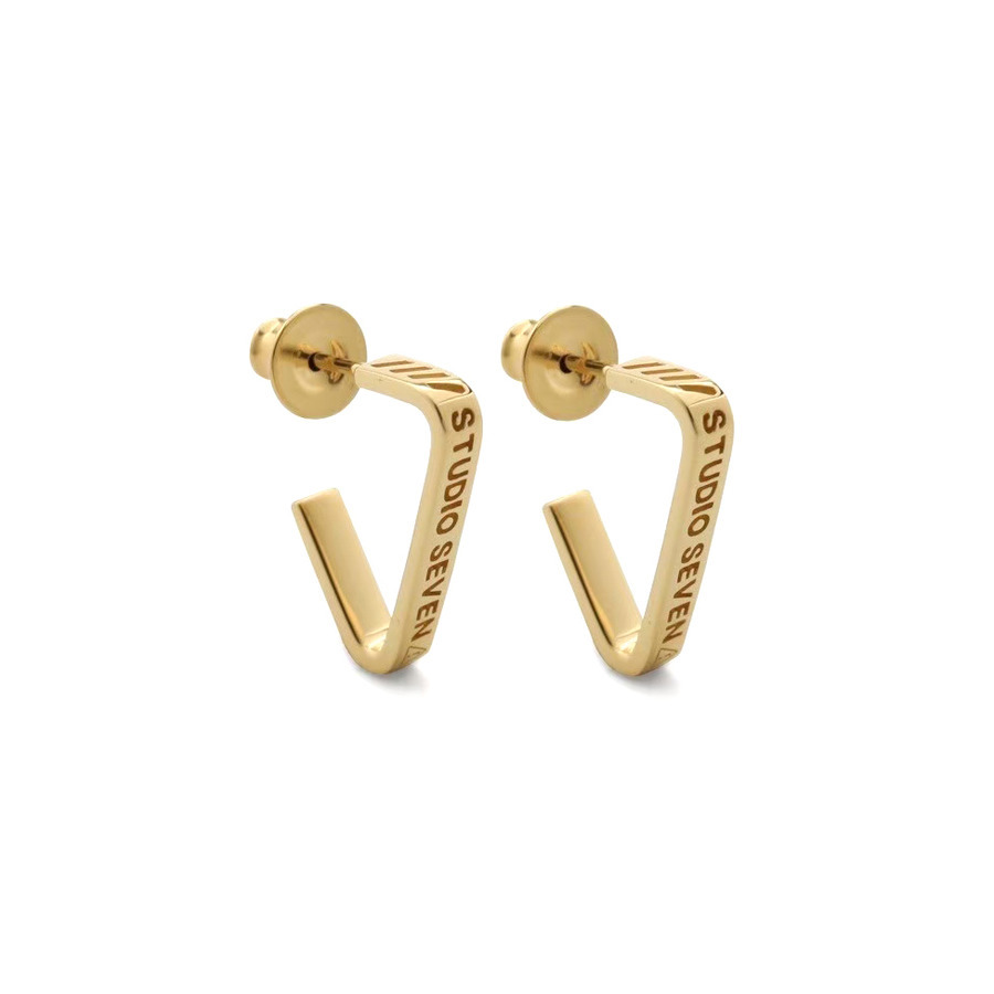 Caution Triangle Earrings GLD | STUDIO SEVEN (スタジオ セブン)