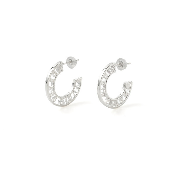 Logo Hoop Earrings SLV | STUDIO SEVEN (スタジオ セブン)