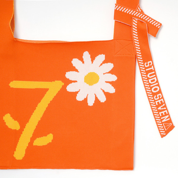 Flower Knit Bag 詳細画像 Orange 1