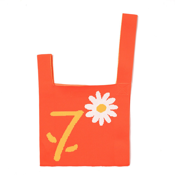 Flower Knit Bag 詳細画像 Orange 12